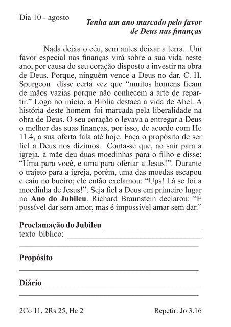 DEVOCIONAL DO JUBILEU - proclamação do jubileu