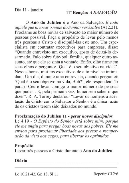 DEVOCIONAL DO JUBILEU - proclamação do jubileu