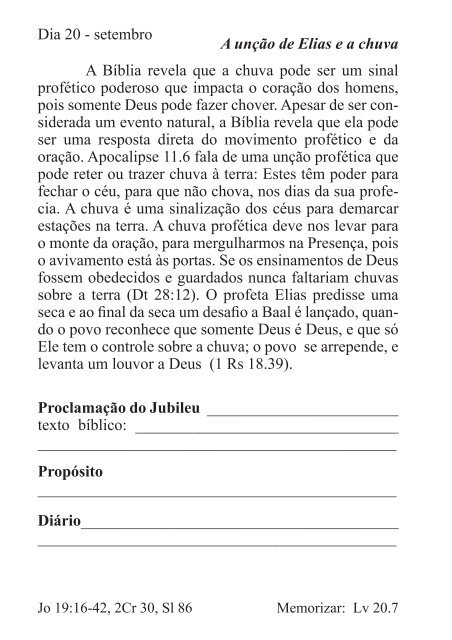 DEVOCIONAL DO JUBILEU - proclamação do jubileu