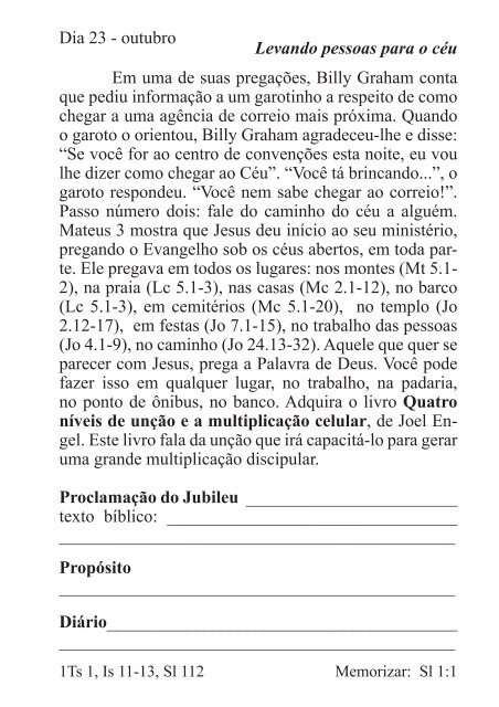 DEVOCIONAL DO JUBILEU - proclamação do jubileu