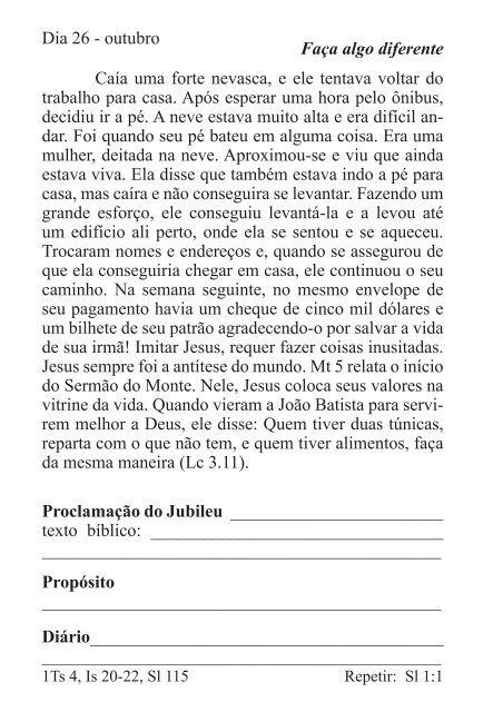 DEVOCIONAL DO JUBILEU - proclamação do jubileu