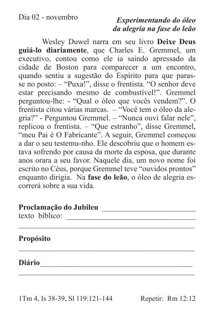 DEVOCIONAL DO JUBILEU - proclamação do jubileu