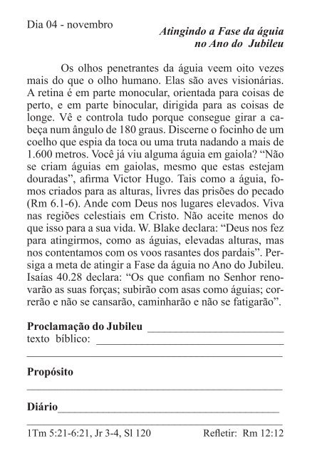 DEVOCIONAL DO JUBILEU - proclamação do jubileu