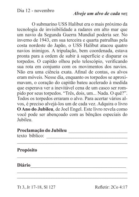 DEVOCIONAL DO JUBILEU - proclamação do jubileu