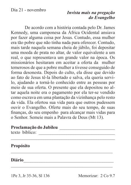 DEVOCIONAL DO JUBILEU - proclamação do jubileu