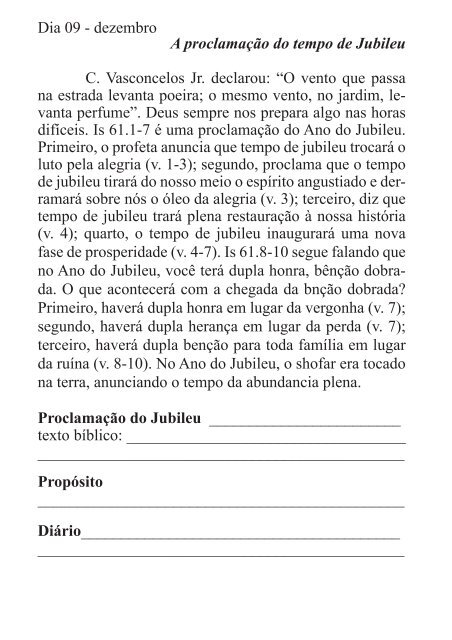 DEVOCIONAL DO JUBILEU - proclamação do jubileu