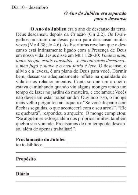 DEVOCIONAL DO JUBILEU - proclamação do jubileu