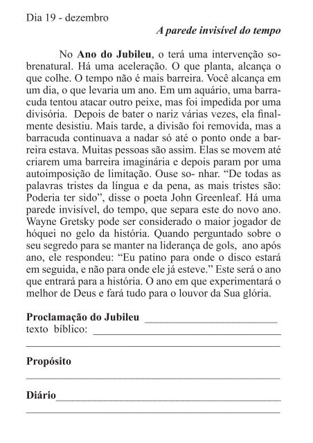 DEVOCIONAL DO JUBILEU - proclamação do jubileu