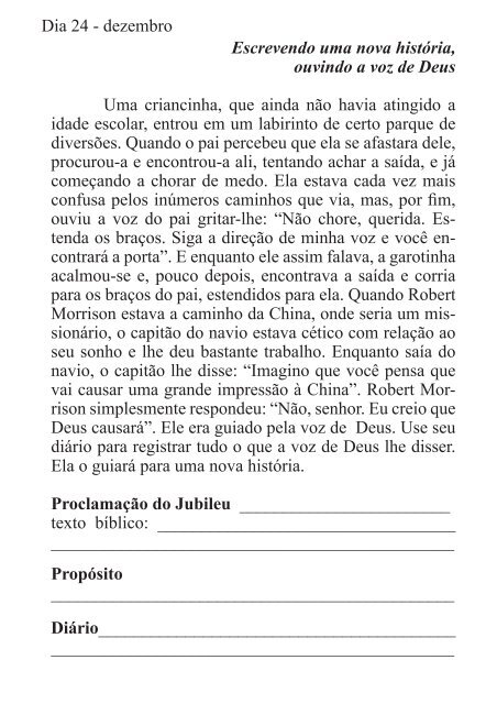 DEVOCIONAL DO JUBILEU - proclamação do jubileu