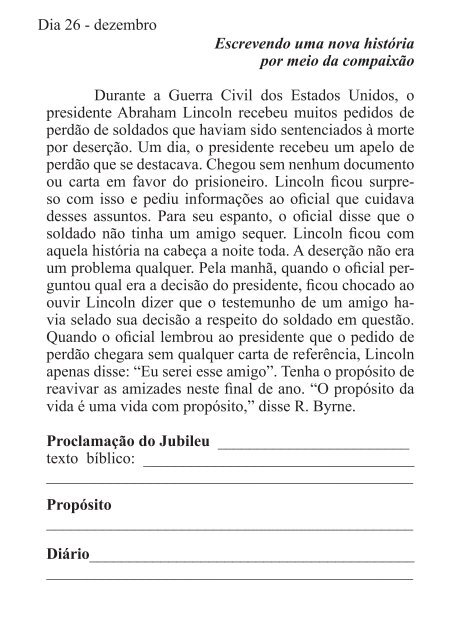 DEVOCIONAL DO JUBILEU - proclamação do jubileu