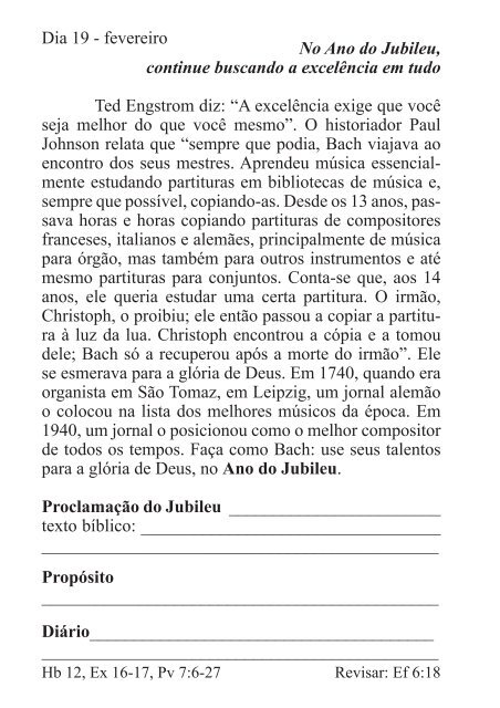 DEVOCIONAL DO JUBILEU - proclamação do jubileu