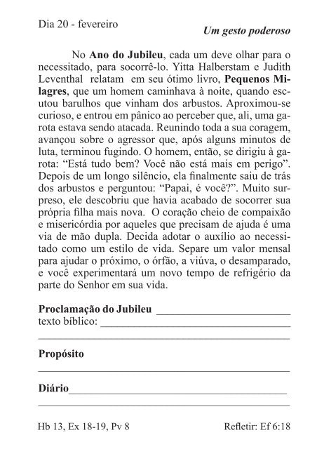 DEVOCIONAL DO JUBILEU - proclamação do jubileu