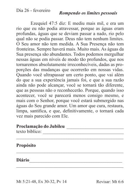 DEVOCIONAL DO JUBILEU - proclamação do jubileu