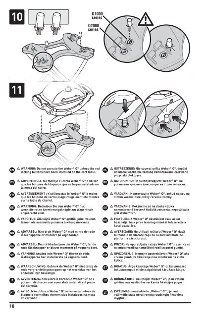 Weber Chariot Weber pliable - notice