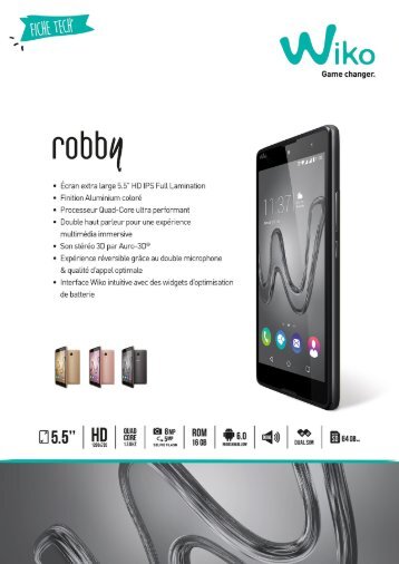 Wiko Smartphone Wiko Robby Gris - fiche produit