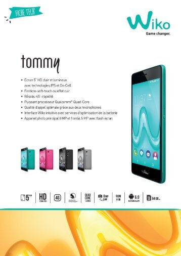 Wiko Smartphone Wiko Tommy Noir - fiche produit