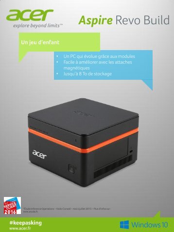 Acer Mini PC Acer Revo Build M1-601-002 - fiche produit