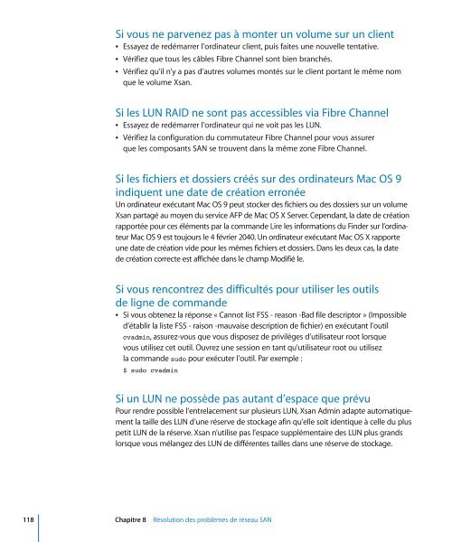 Apple Xsan 2 - Guide de l'administrateur - Xsan 2 - Guide de l'administrateur