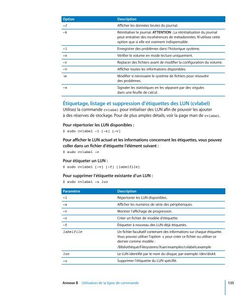 Apple Xsan 2 - Guide de l'administrateur - Xsan 2 - Guide de l'administrateur