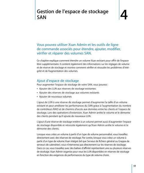 Apple Xsan 2 - Guide de l'administrateur - Xsan 2 - Guide de l'administrateur