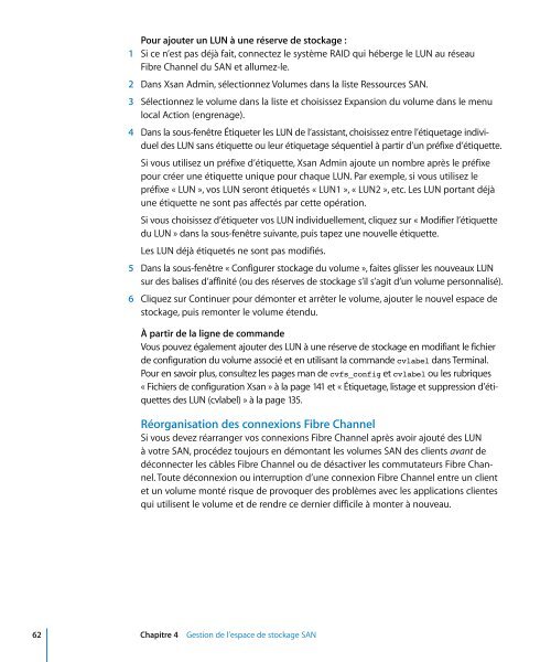 Apple Xsan 2 - Guide de l'administrateur - Xsan 2 - Guide de l'administrateur