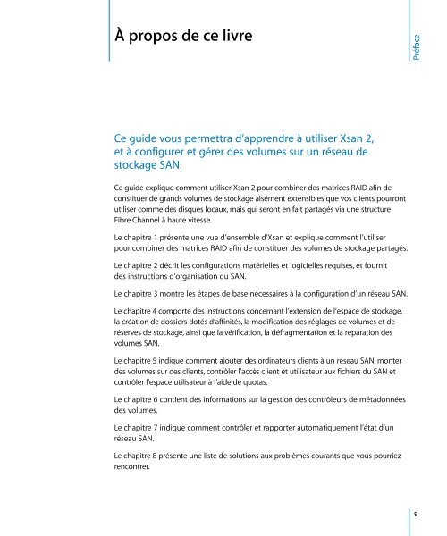 Apple Xsan 2 - Guide de l'administrateur - Xsan 2 - Guide de l'administrateur