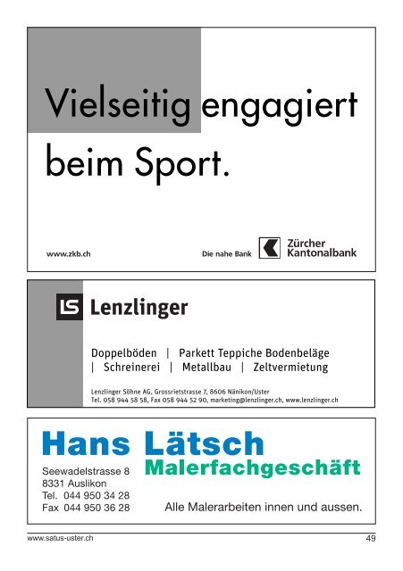 14. Int. Züri-Oberland Cup Kunstturnen Frauen - Sportclub Satus Uster