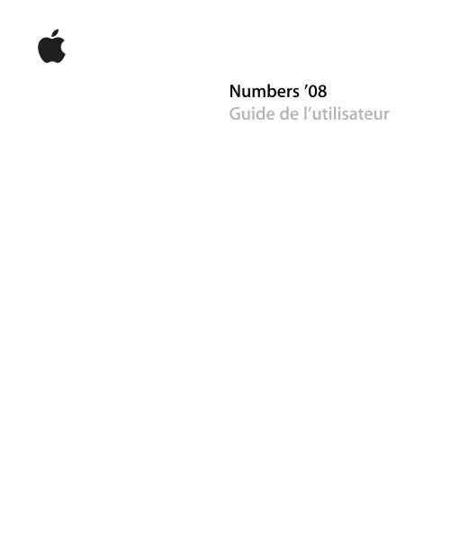 Apple Numbers '08 - Guide de l'utilisateur - Numbers '08 - Guide de l'utilisateur