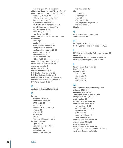 Apple Mac OS X Server v10.5 Leopard - Administration de QuickTime Streaming et Broadcasting - Mac OS X Server v10.5 Leopard - Administration de QuickTime Streaming et Broadcasting