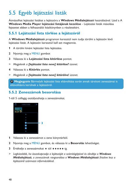 Philips Streamium Flash audio video player - User manual - HUN