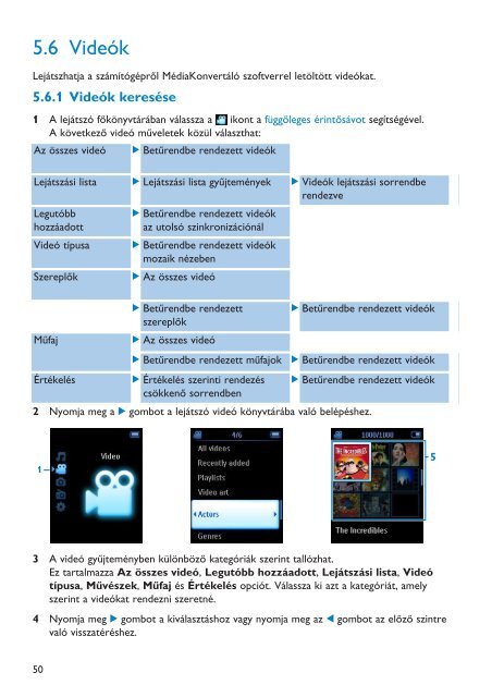 Philips Streamium Flash audio video player - User manual - HUN