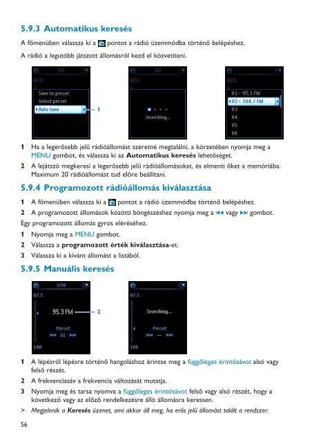 Philips Streamium Flash audio video player - User manual - HUN