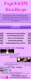 Psychic 121 Readings - One to One Online Psychic Services