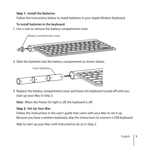 Apple Apple Wireless Keyboard (2007) - Guide de l&rsquo;utilisateur - Apple Wireless Keyboard (2007) - Guide de l&rsquo;utilisateur