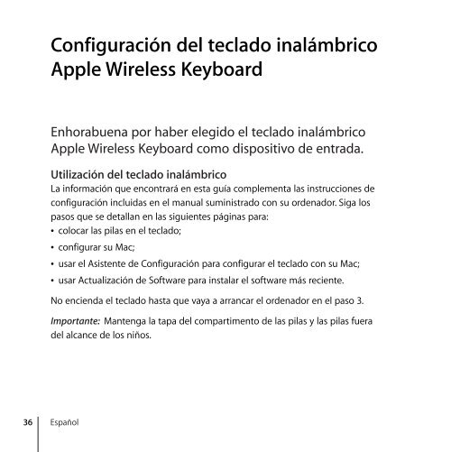 Apple Apple Wireless Keyboard (2007) - Guide de l&rsquo;utilisateur - Apple Wireless Keyboard (2007) - Guide de l&rsquo;utilisateur