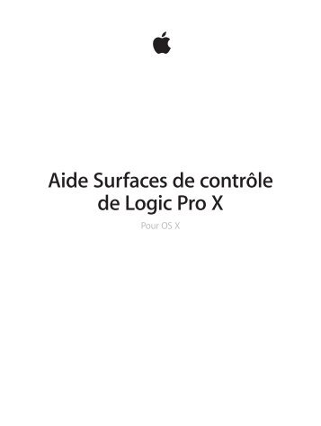 Apple Logic Pro X - Aide Surfaces de contrÃ´le - Logic Pro X - Aide Surfaces de contrÃ´le