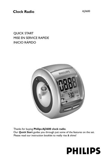 Philips Clock Radio - Quick start guide - ESP