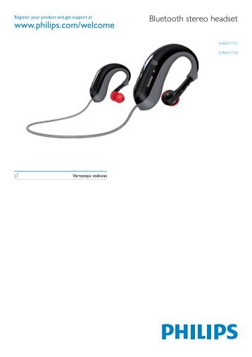 Philips Bluetooth stereo headset - User manual - LIT