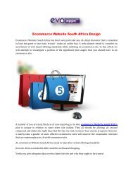 Ecommerce Website South Africa Design