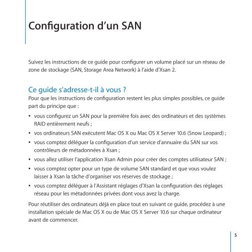 Apple Xsan 2 - Guide de configuration - Xsan 2 - Guide de configuration