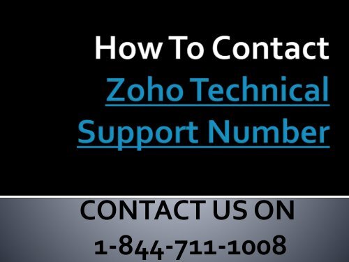 1-844-711-1008 | How Zoho Password Reset Phone Number Is a Better Option For You?