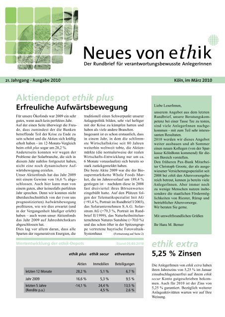 Neues Von Ethik Ag