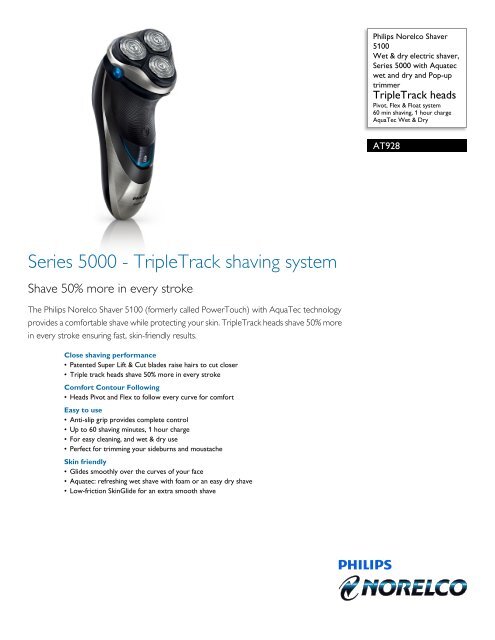 philips norelco electric shaver 5100 wet & dry