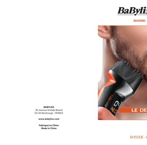 Babyliss Tondeuse barbe Babyliss SH500E - notice