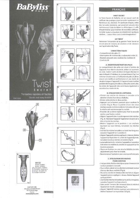 Babyliss Fer multistyle Babyliss Twist Secret notice
