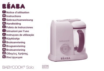 Beaba Mixeur cuiseur Beaba 912250 BABYCOOK SOLO GIPSY - notice