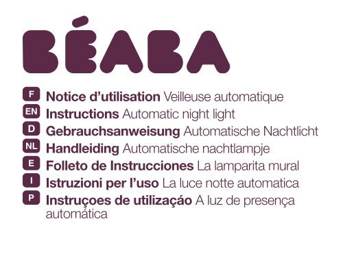 Beaba Veilleuse Beaba murale taupe 930224 - notice