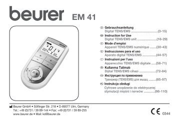 Beurer Electrostimulation Beurer EM41 - notice