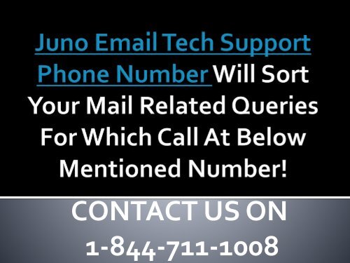 1-844-711-1008 | How Our Juno Email Tech Support Number Works For Your Mail Concern?