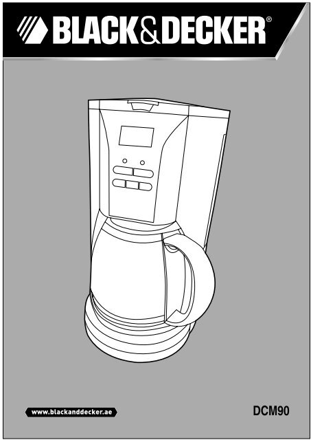 BlackandDecker Cafetiere- Dcm90 - Type 1 - Instruction Manual (Anglaise - Arabe)